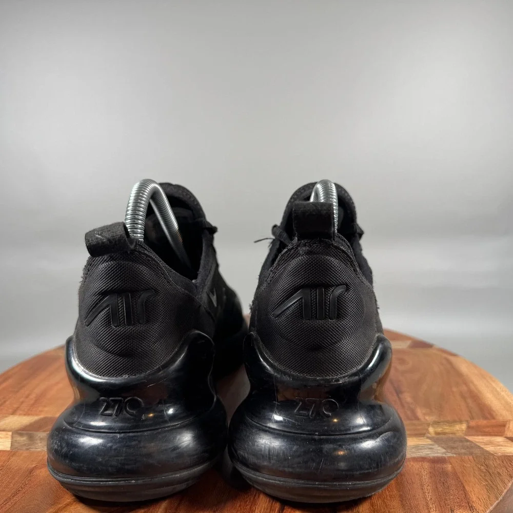 Nike Air Max 270 Triple Black Women 7.5 Youth 6Y Sneakers BQ5776-001